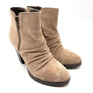 White Mountain Taft Zip Up Women's Ankle Boots Light Taupe Womens Size 8 Beige